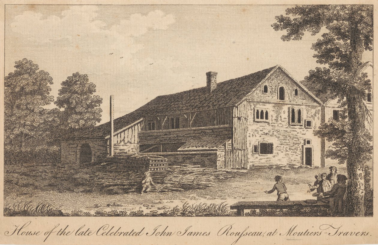 Casa del célebre John James Rousseau, en Moutiers-Travers de Unknown artist