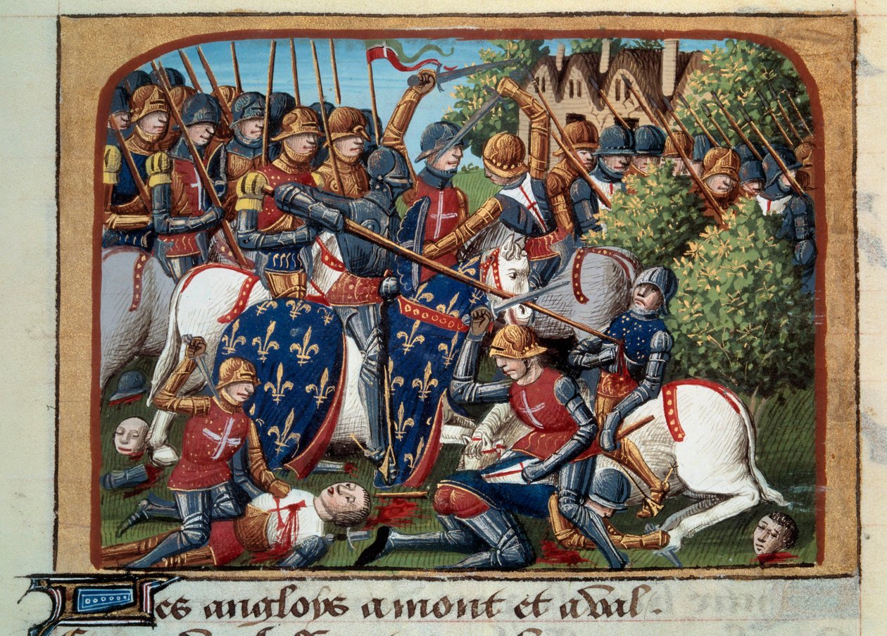 Guerra de los Cien Años: la batalla de Formigny (Calvados) el 15/04/1450 entre el ejército inglés de Thomas Kyriell y Jean de Clermont de Unknown artist