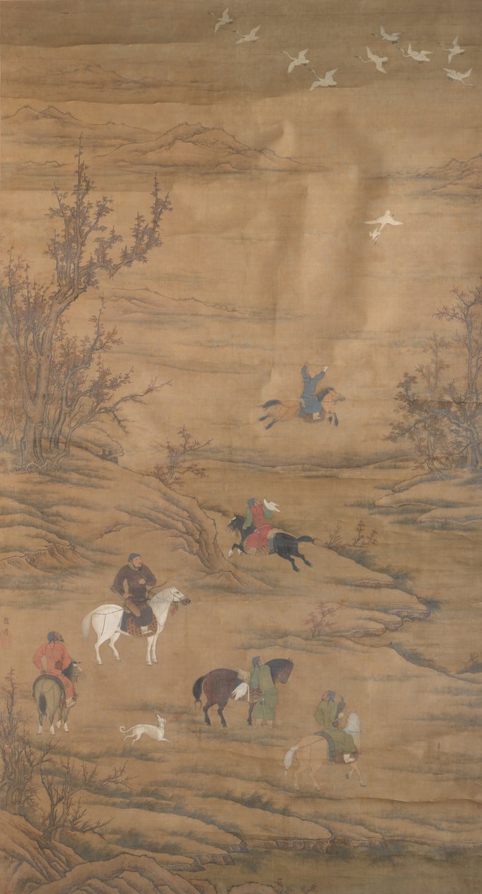 Caza a caballo de Unknown artist