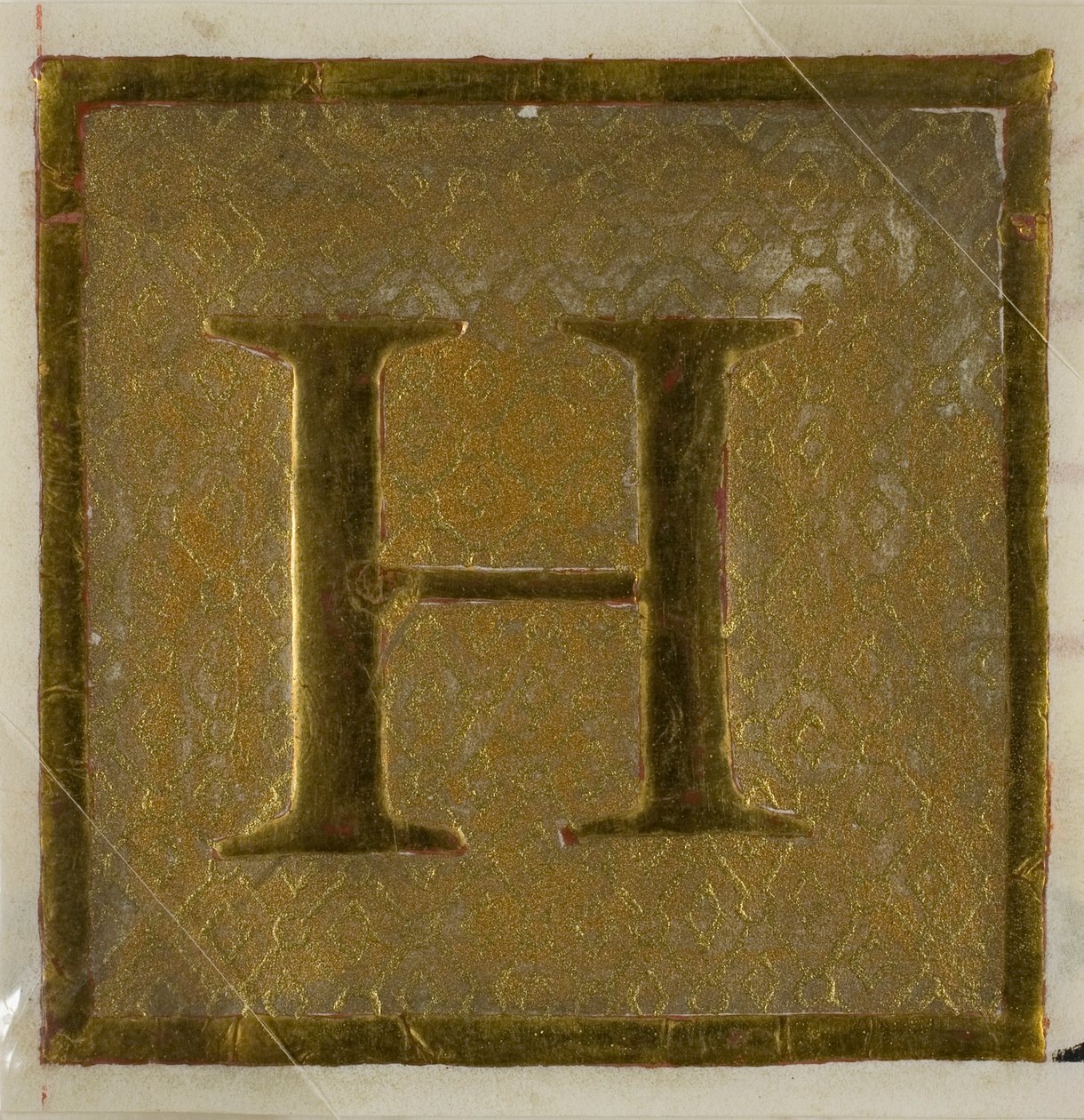 Inicial "H" iluminada en pañales de un libro de coro de Unknown artist