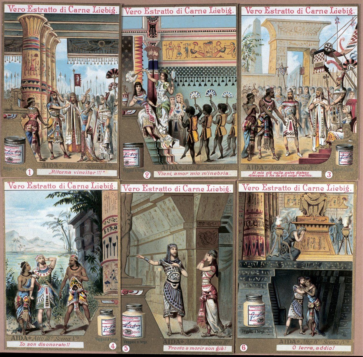 Ilustración para la ópera “Aida” del compositor italiano Giuseppe Verdi (1813-1901). Cromolitografía de finales del siglo XIX. de Unknown artist