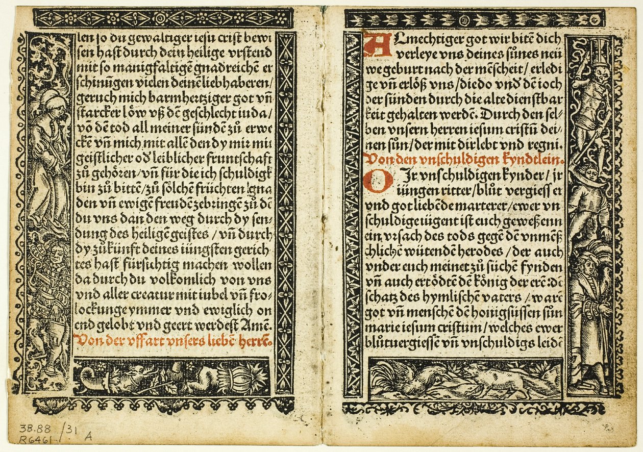Ilustración de Hortulus animae, lámina 31 de Xilografías de libros del siglo XVI de Unknown artist