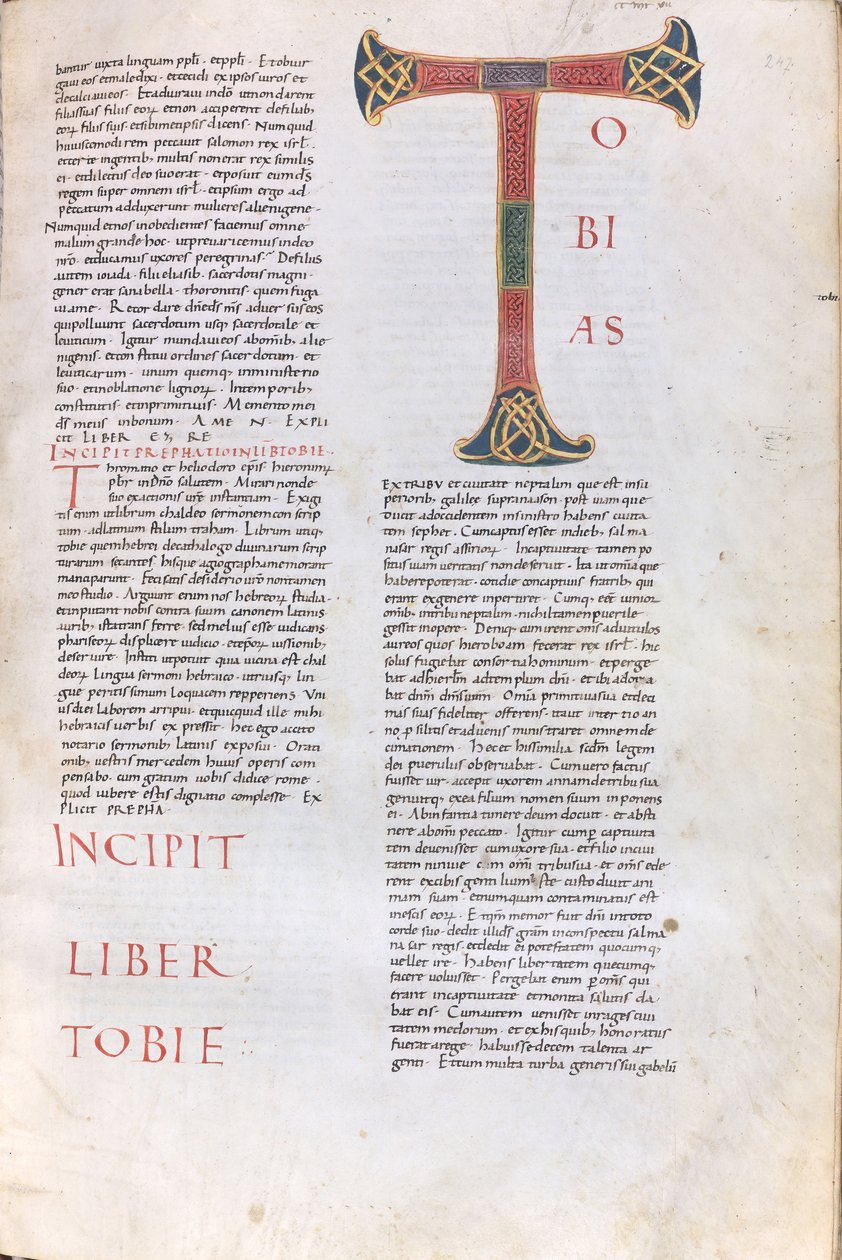 Incipit del Libro de Tobías de Unknown artist