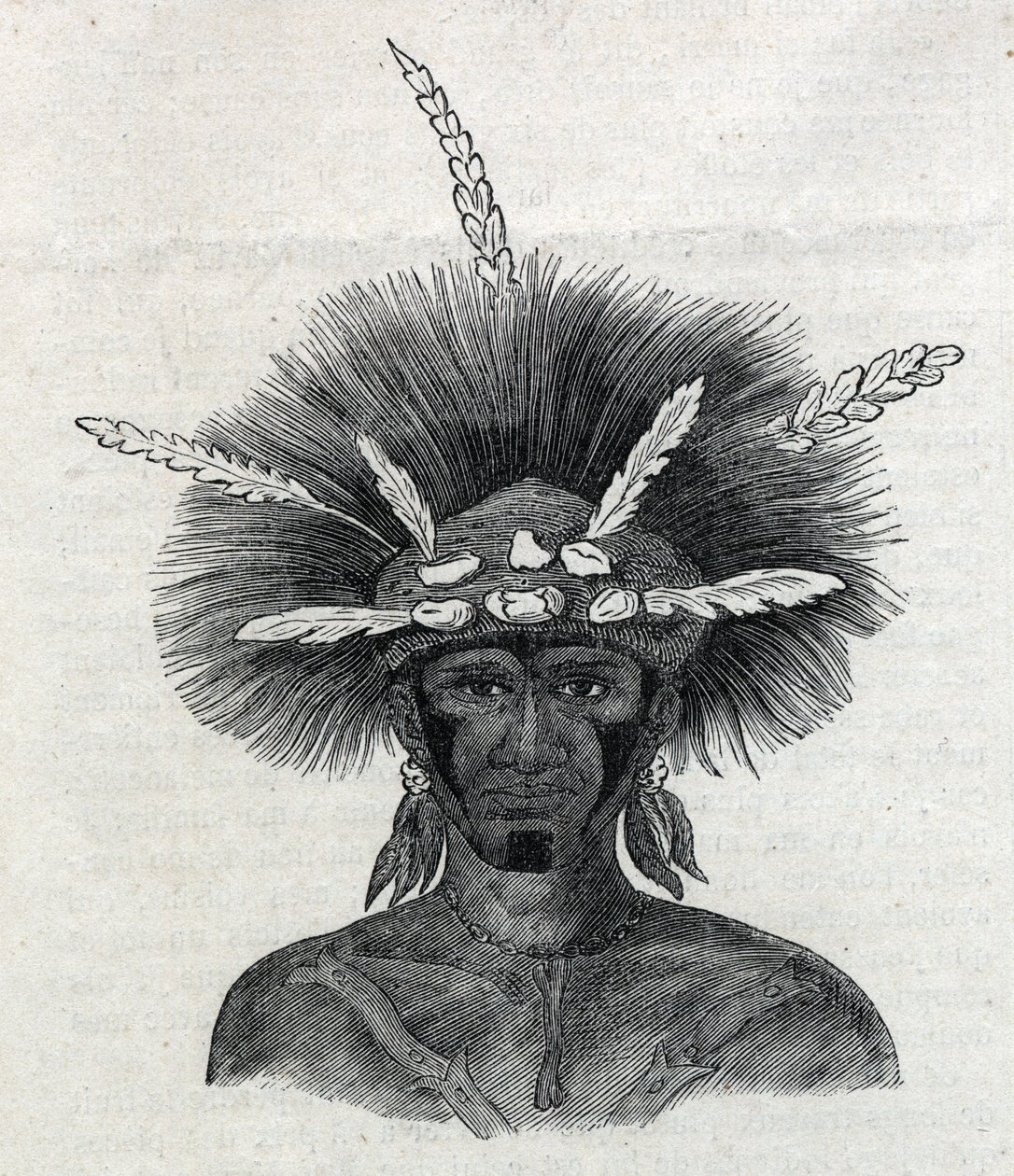 Indígenas de Nueva Guinea: "negro" de Doreh. Grabado en "El Universo Ilustre" de Unknown artist