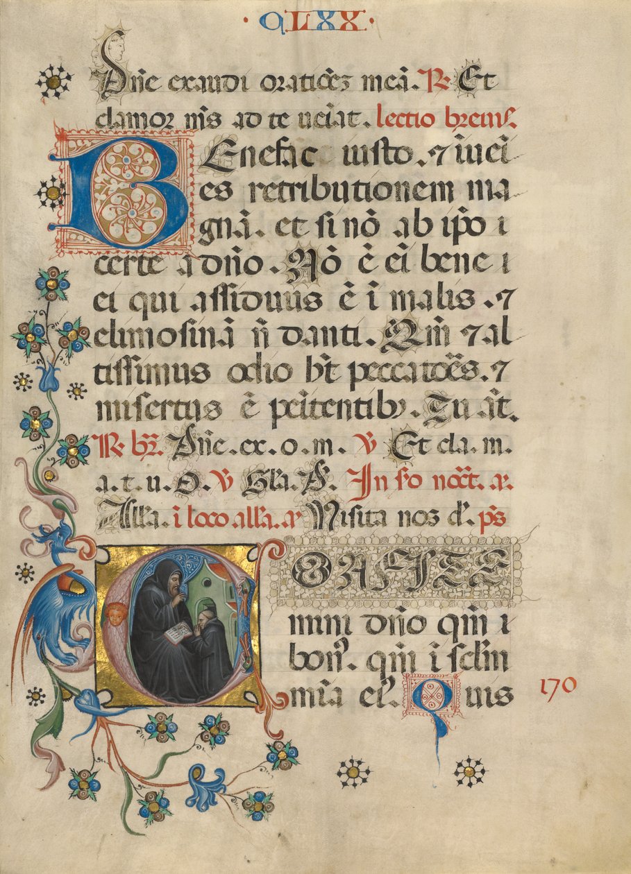 Inicial C: San Benito Bendiciendo a Maurus de Unknown artist