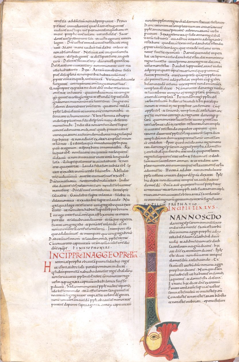 Inicial del Libro del Profeta Ageo de Unknown artist