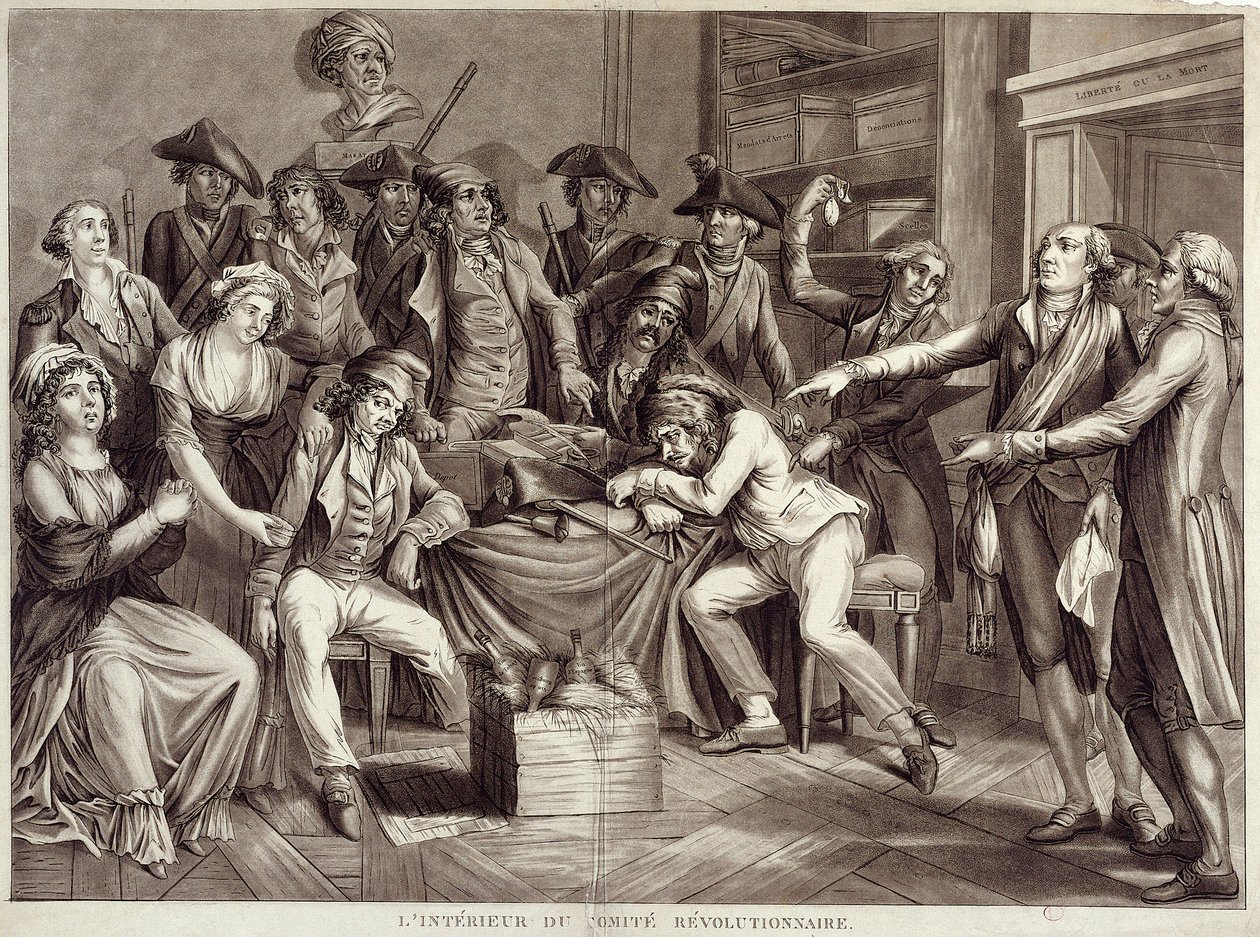 Interior del Comité Revolucionario. Grabado del siglo XVIII. París, Museo Carnavalet de Unknown artist