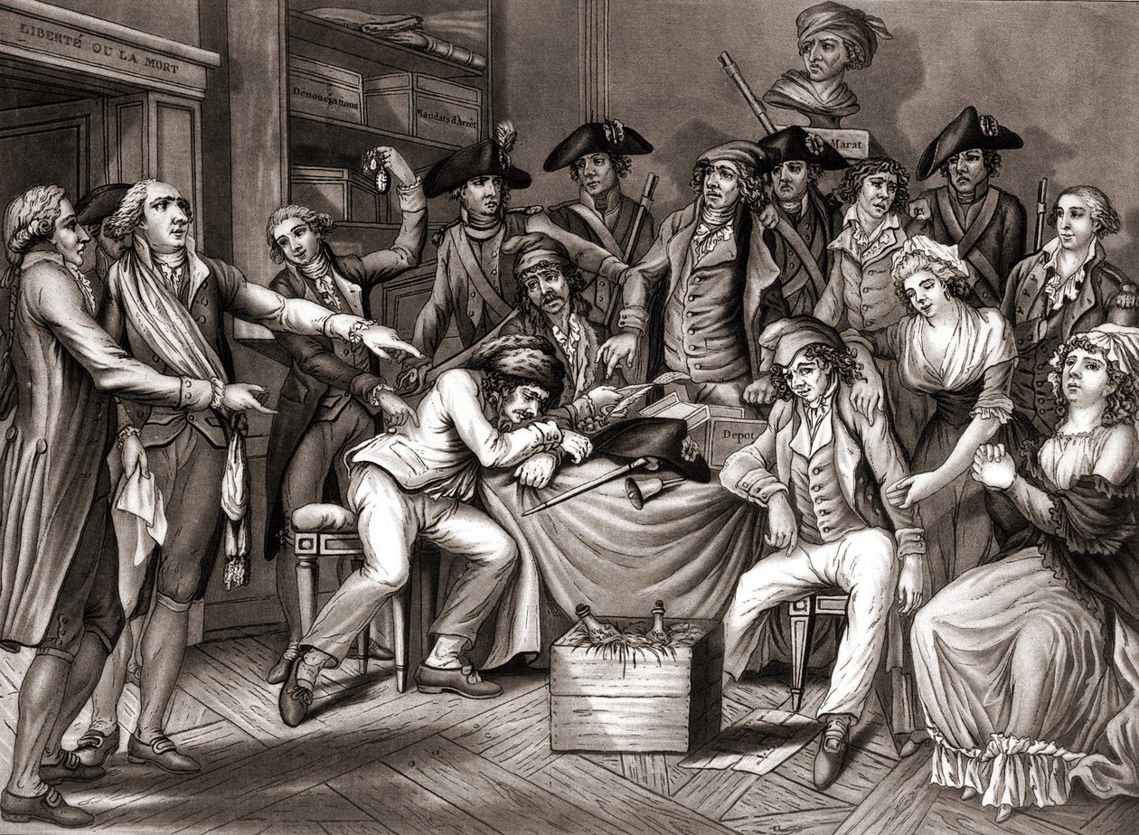 Interior del Comité Revolucionario. c. 1794 de Unknown artist