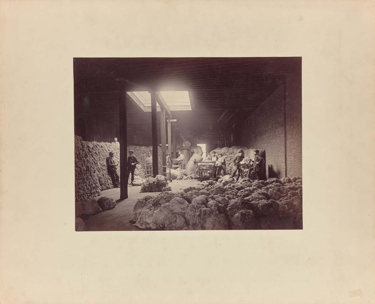 [Interior de la casa de clasificación de lana, Walter Brown and Company] de Unknown artist