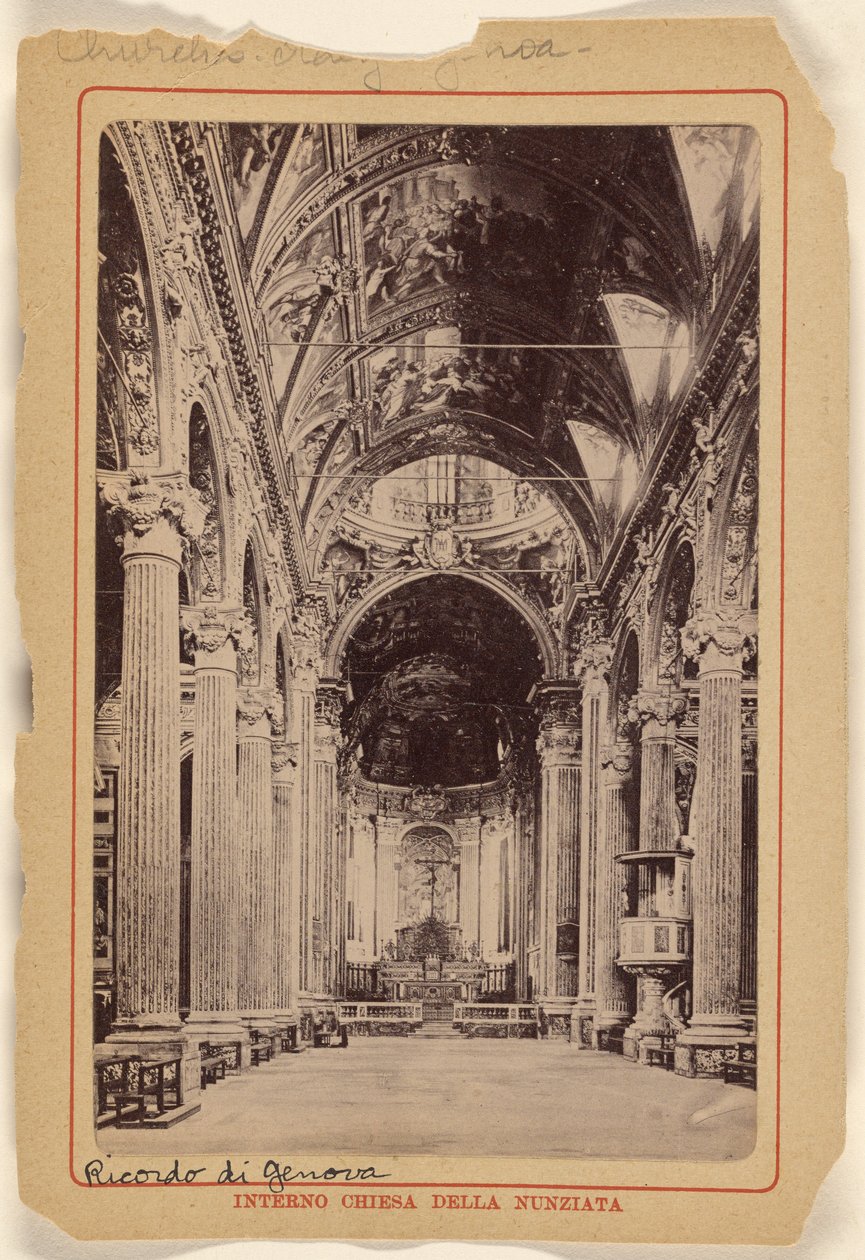 Interior de la iglesia de la Nunziata de Unknown artist