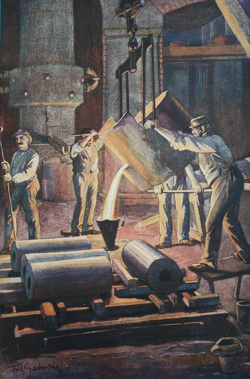 Fundición de hierro, casa de fundición, fundición en molde del hierro fundido de Unknown artist