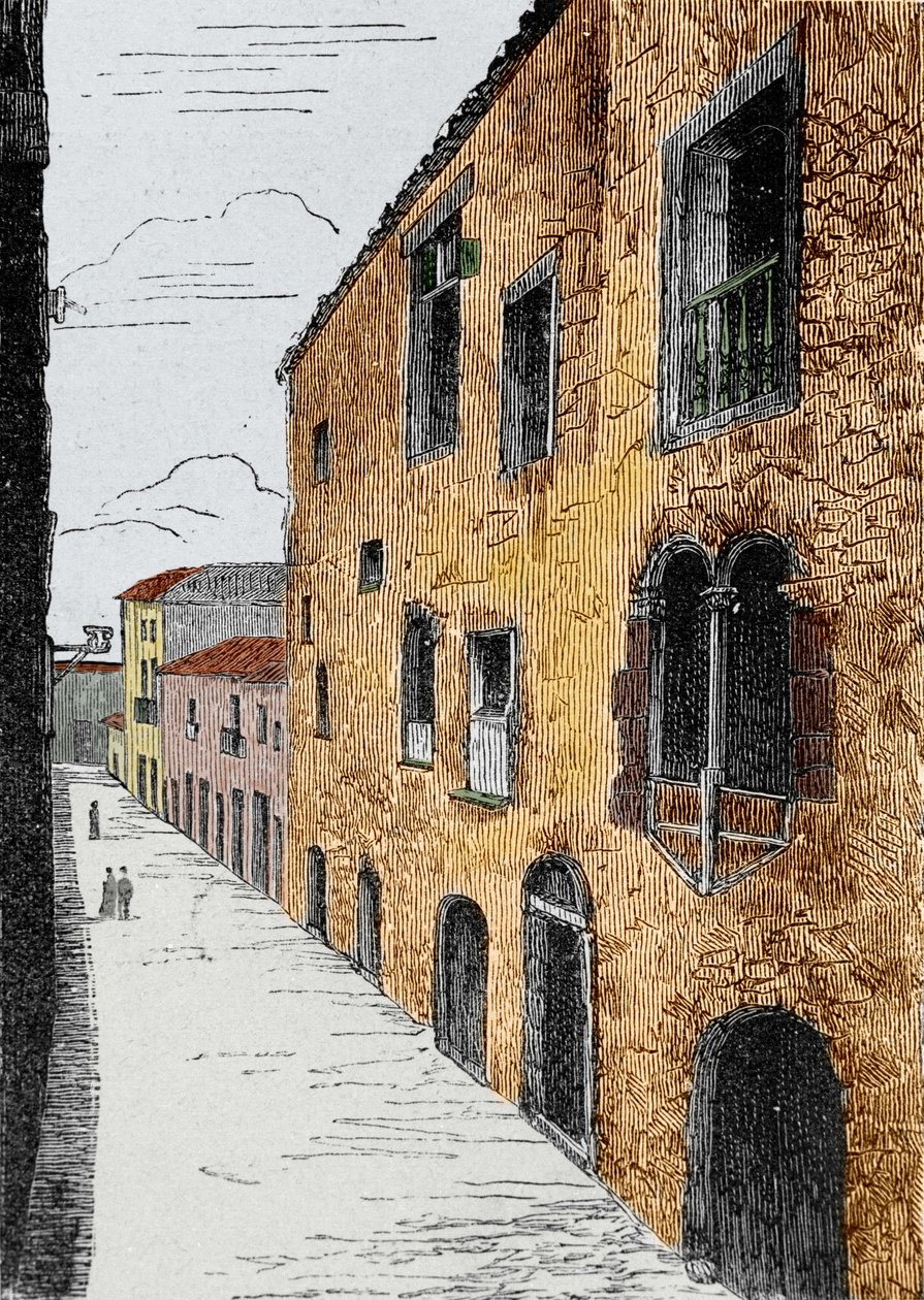 Isla de Madeira (archipiélago portugués de Madeira). La casa de Cristóbal Colón (1451-1506) en Funchal de Unknown artist