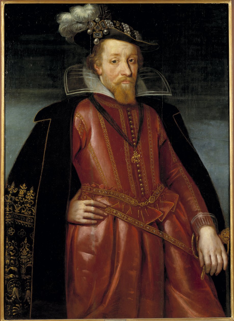 Jacobo Estuardo, Jacobo VI rey de Escocia y Jacobo I rey de Inglaterra e Irlanda - Retrato del Rey Jacobo I de Inglaterra (1566-1625), Anónimo de Unknown artist