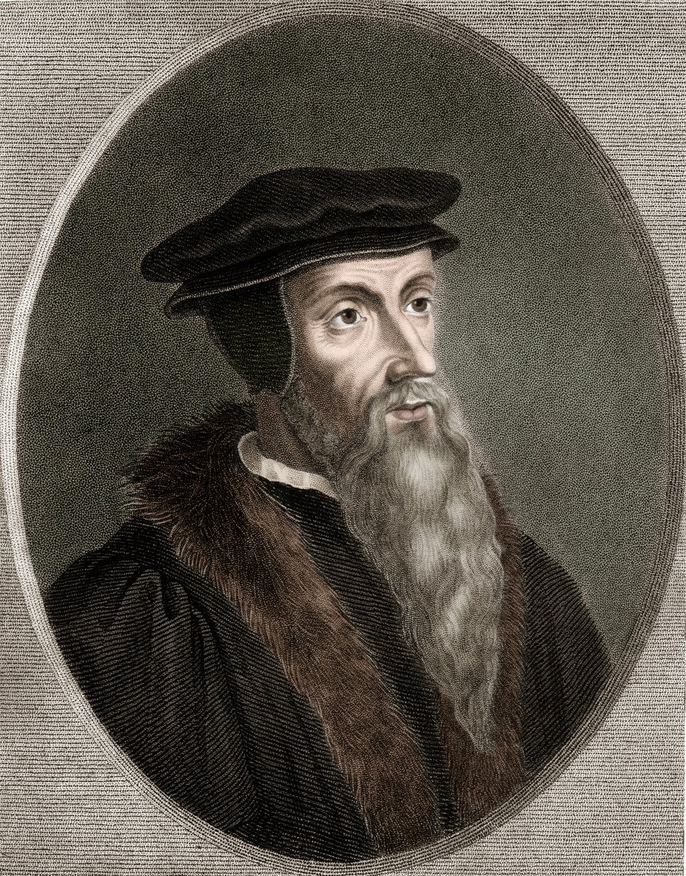 Juan Calvino - Jean Calvin 1509-1564 - grabado - siglo XIX de Unknown artist