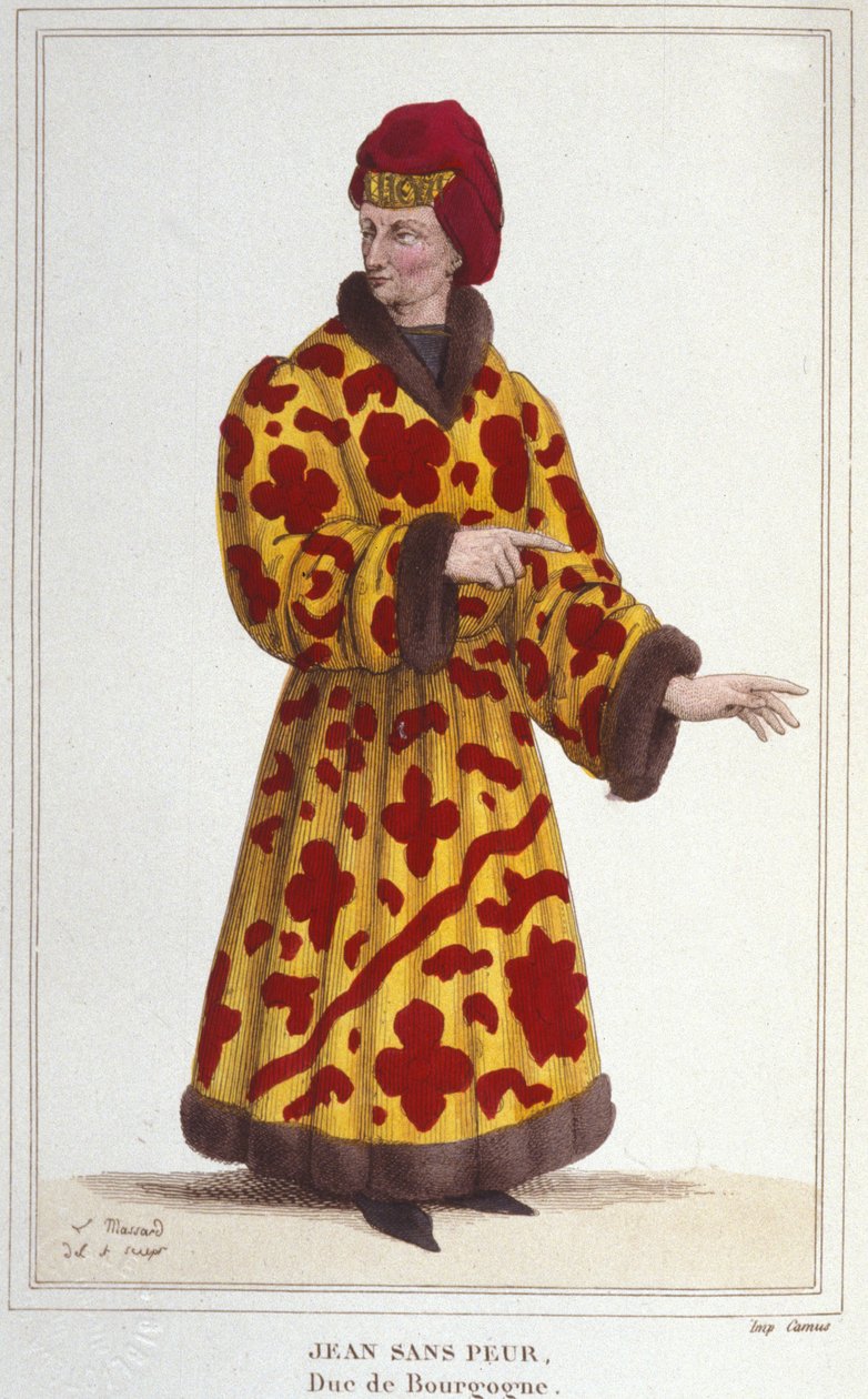 Juan sin miedo (1371-1419), Duque de Borgoña. Grabado de 1830 de Unknown artist