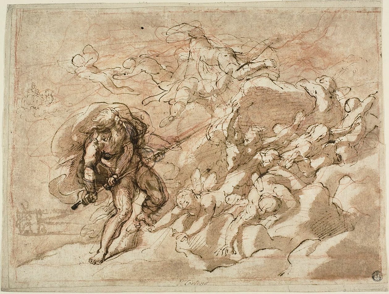 Juno ordenando a Eolo liberar los vientos de Unknown artist