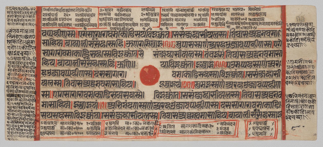 Manuscrito Kalpa-sutra con 24 Miniaturas: Página del Manuscrito de Unknown artist