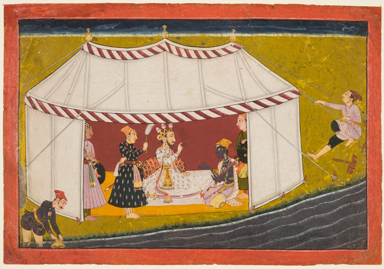 El rey Bikramaditya invoca a Madhava, de un Madhavanala Kamakandala de Unknown artist