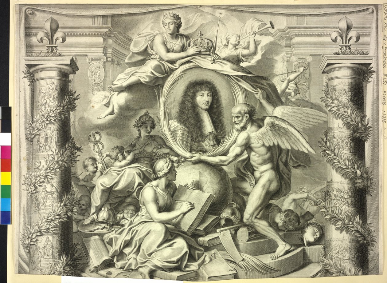 Rey de Francia Luis XIV (huella) de Unknown artist