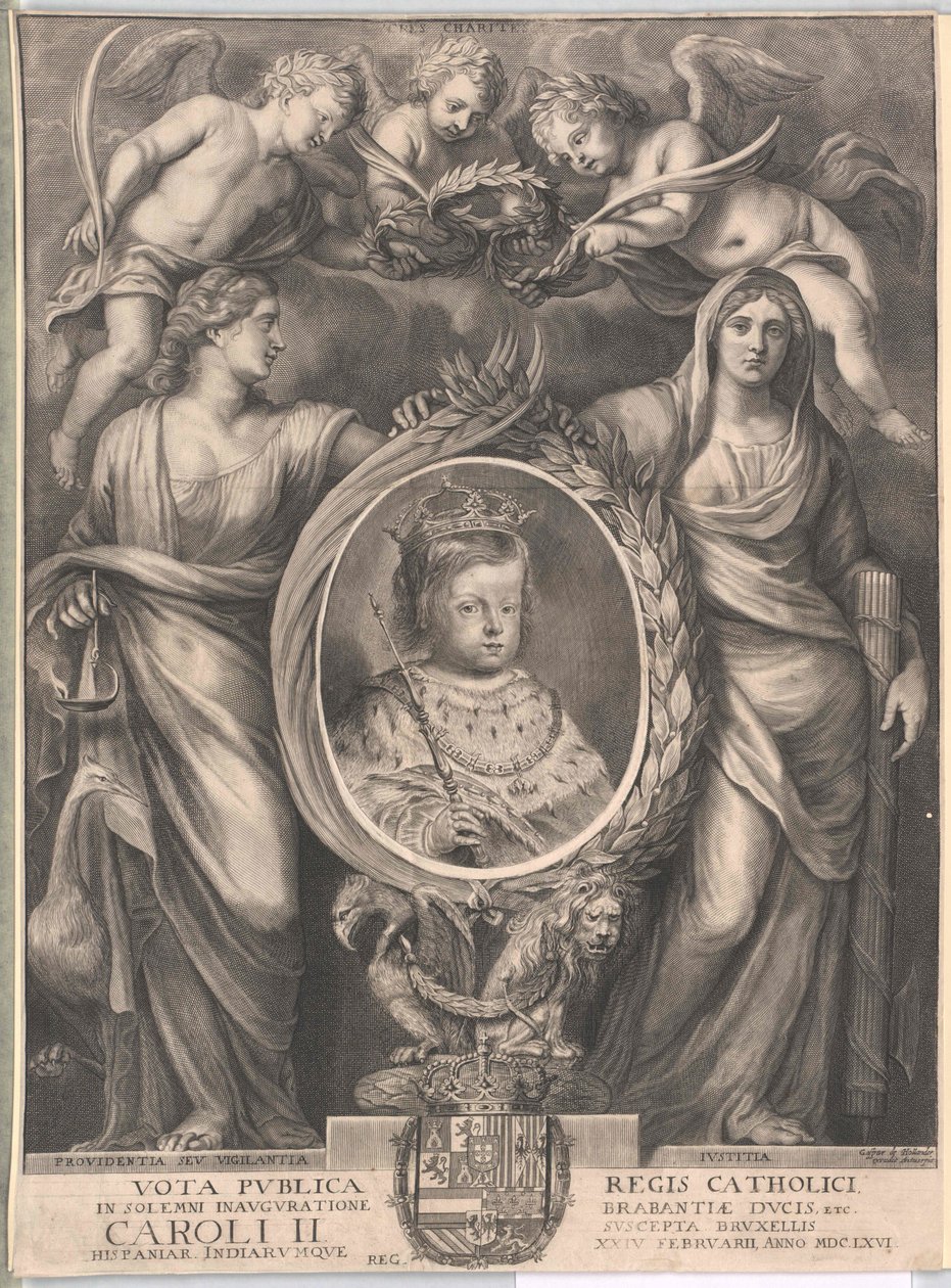 Rey de España Carlos II (impresión) de Unknown artist