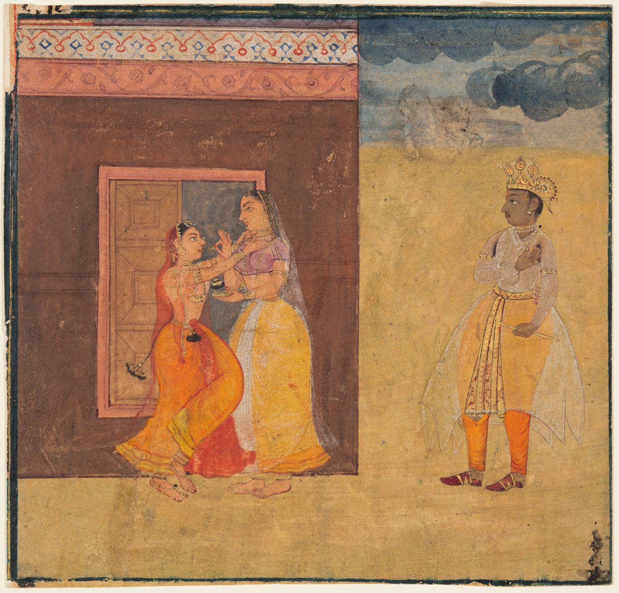 Krishna Abhisarika Naika, de ese manuscrito Rasikapriya de Unknown artist