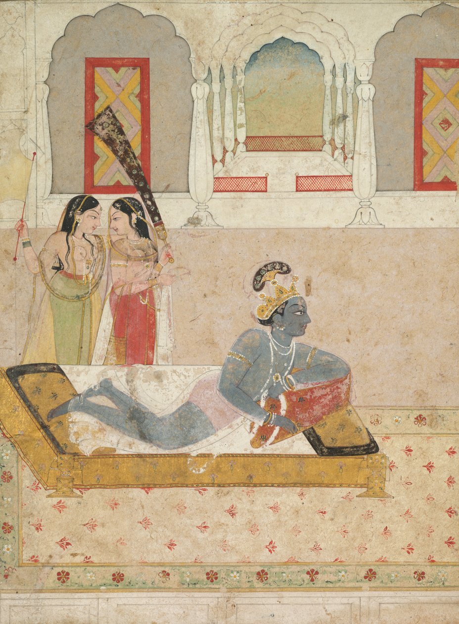 Krishna Esperando a Radha de Unknown artist