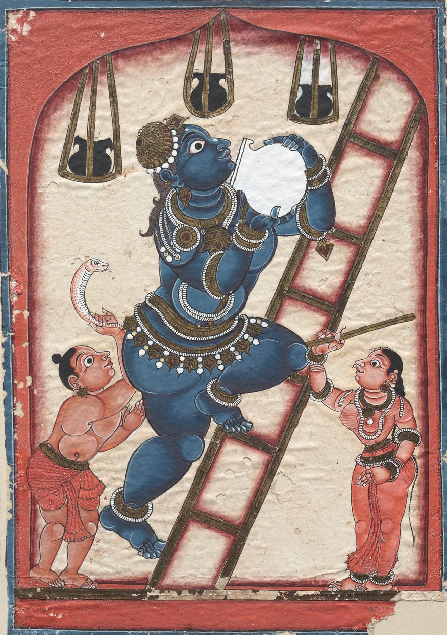 Krishna robando cuajada de Unknown artist