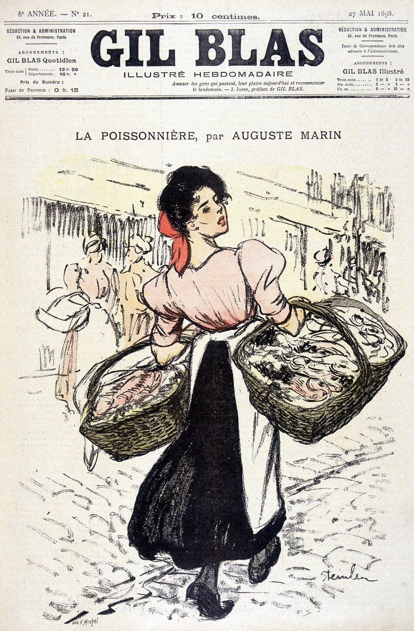 La fishonnière por Auguste Marin. En “Gil Blas”, el 27/05/1898. de Unknown artist