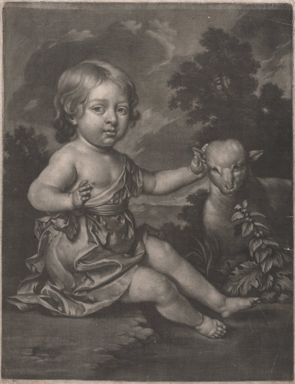 Dama (niño con cordero) de Unknown artist