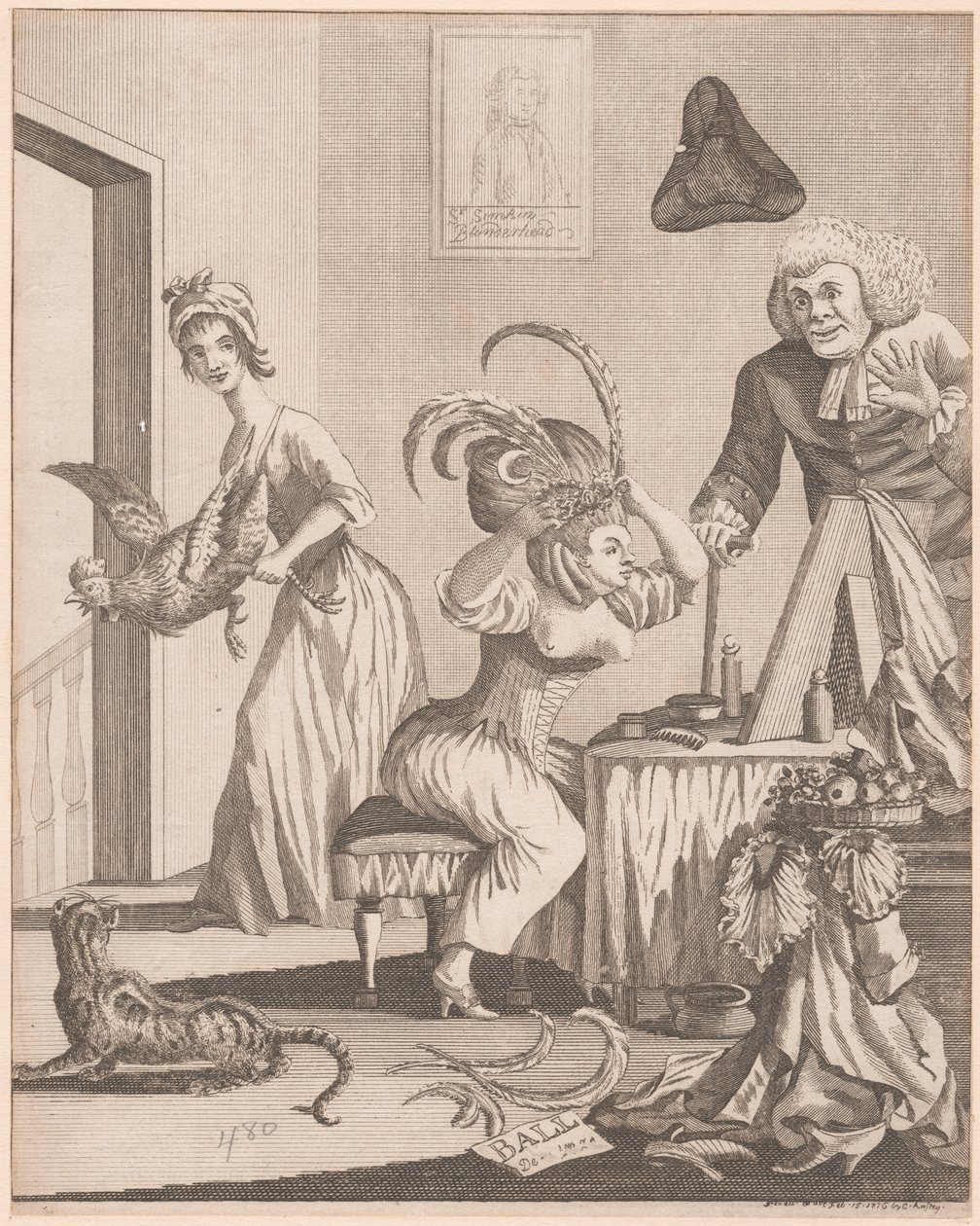 Dama preparándose para una velada en un baile de Unknown artist