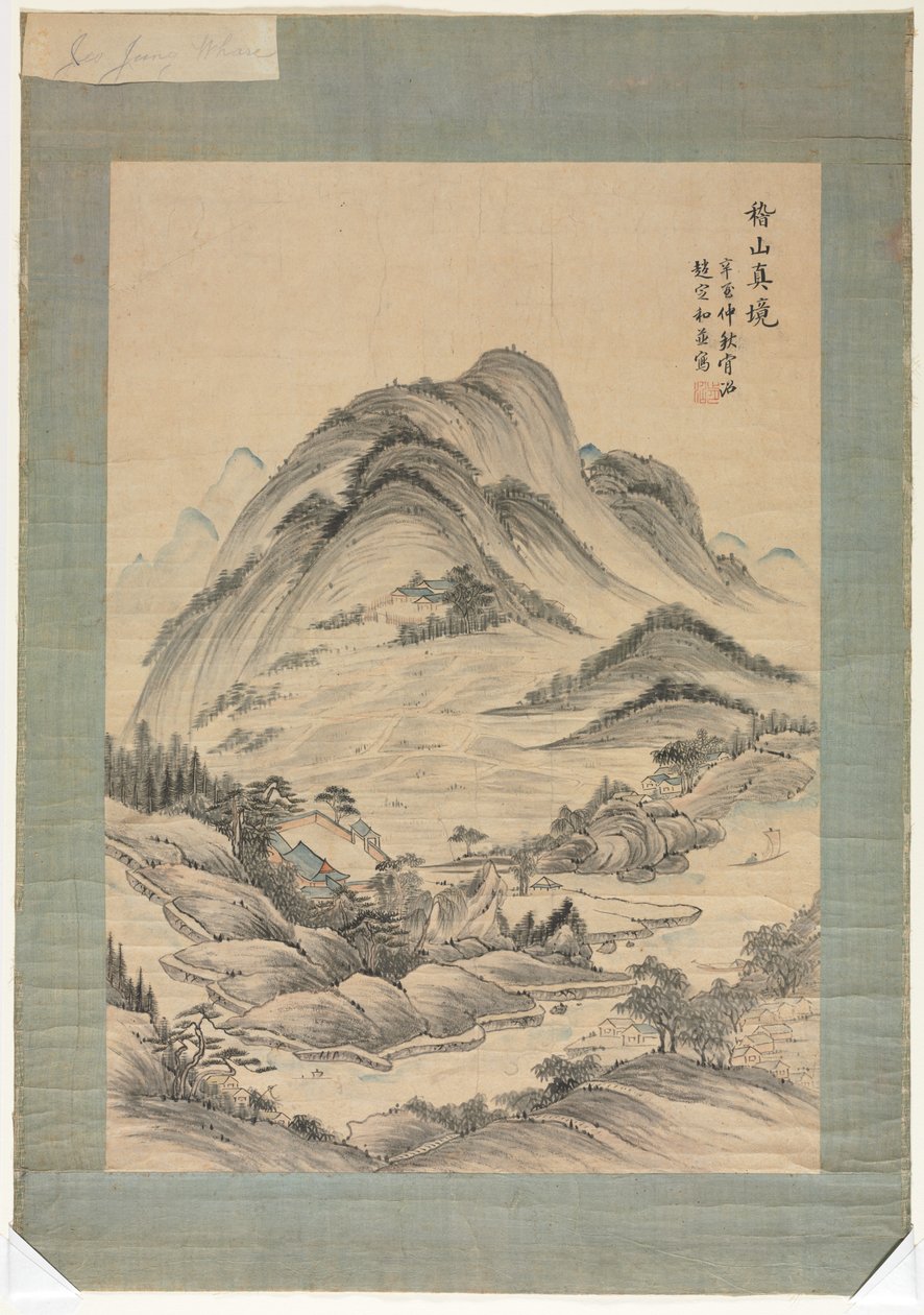 paisaje con arroyos y montañas de Unknown artist