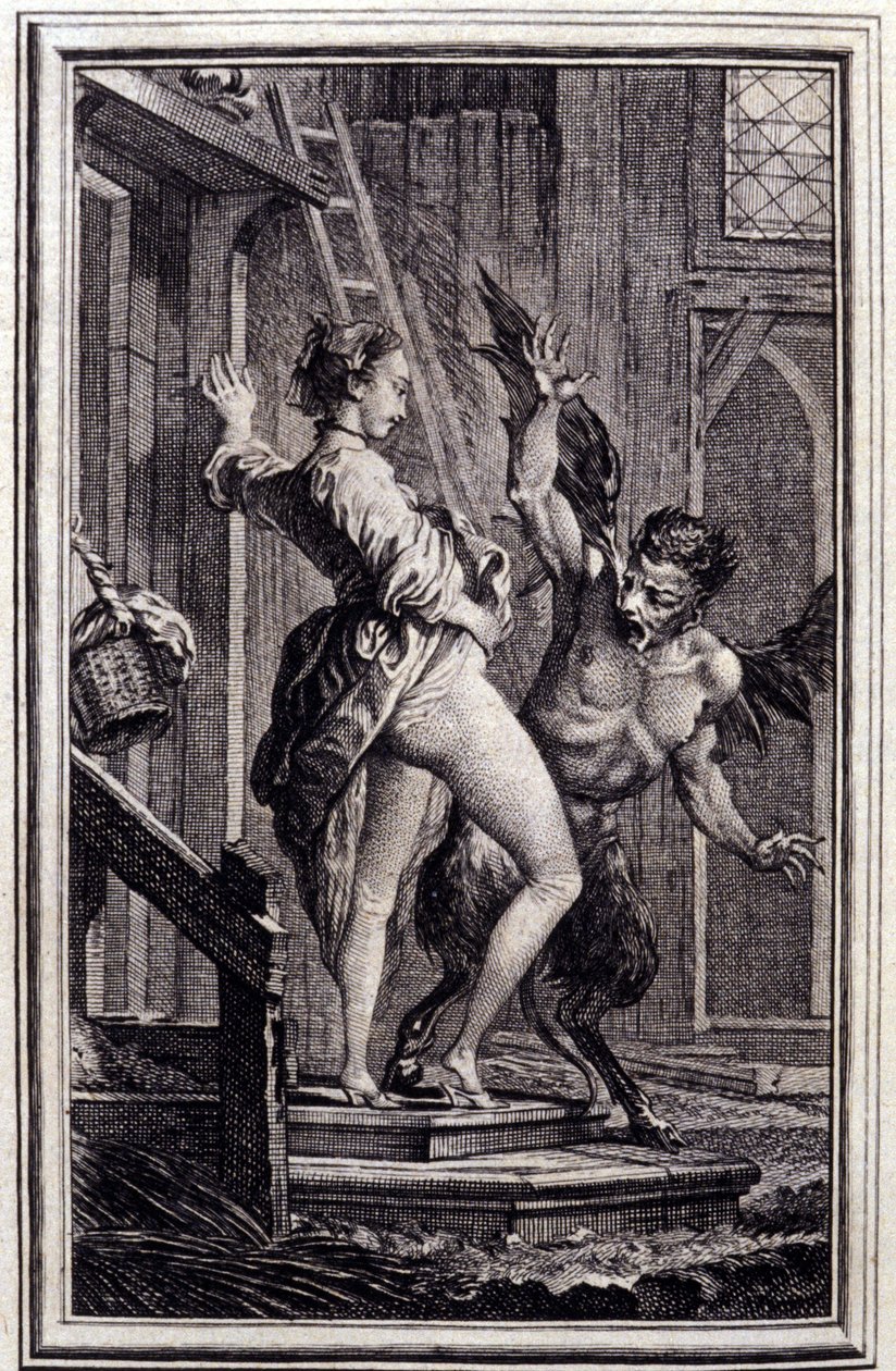 El Diablo de Papefiguiere- en “Cuentos y nuevas en verso” de Jean La Fontaine. 1762 de Charles Eisen