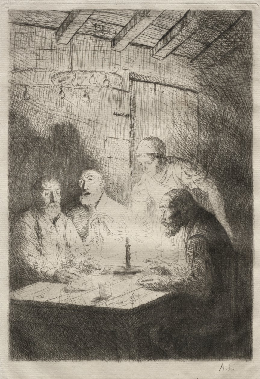 La cena en casa de la miseria de Unknown artist