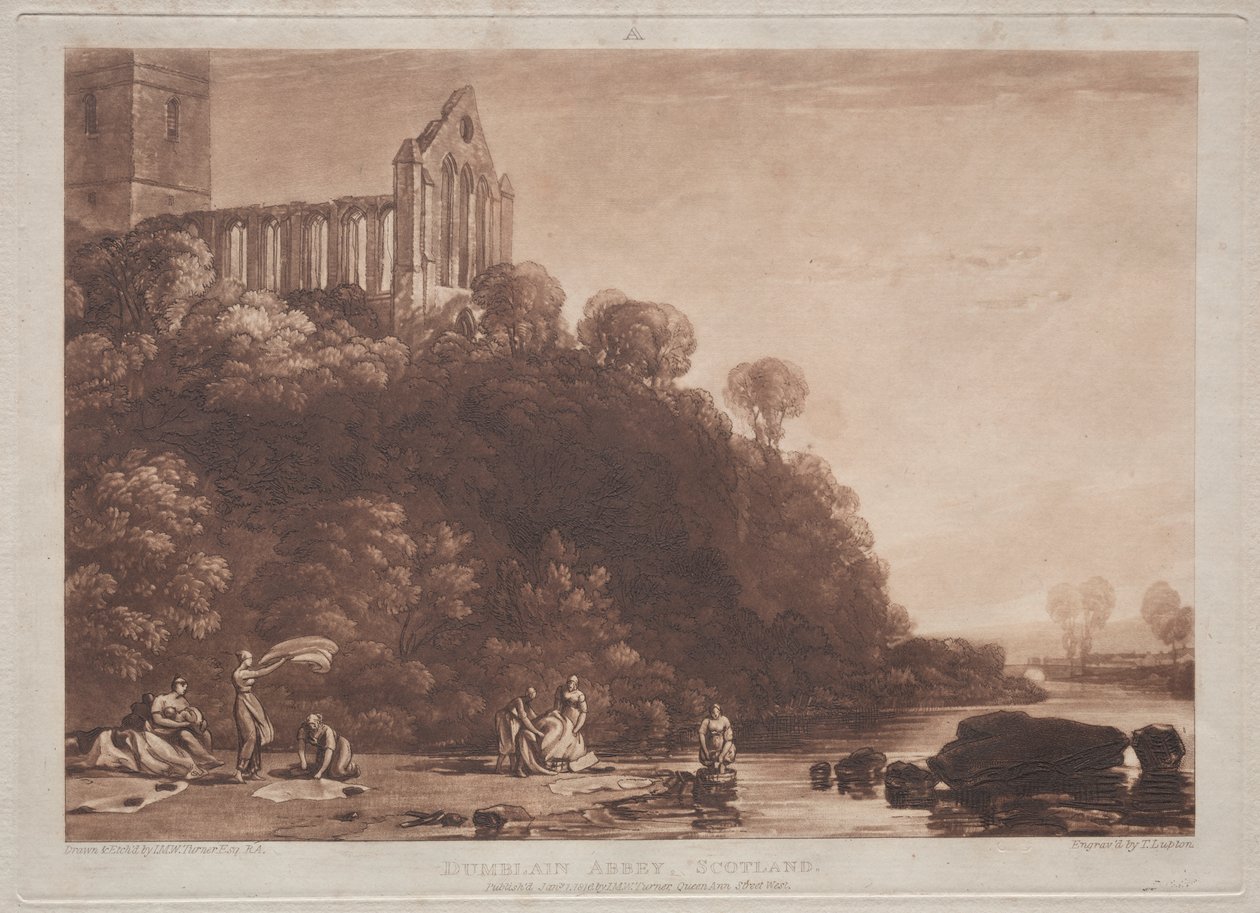 Liber Studiorum: Abadía de Dumblain, Escocia de Unknown artist