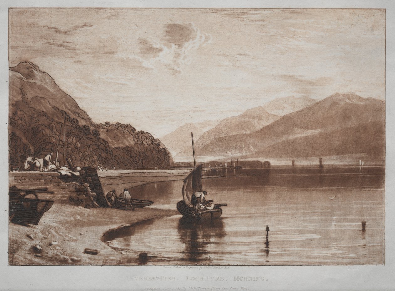 Liber Studiorum: Muelle de Inverary, Lock Fyne, Mañana de Unknown artist