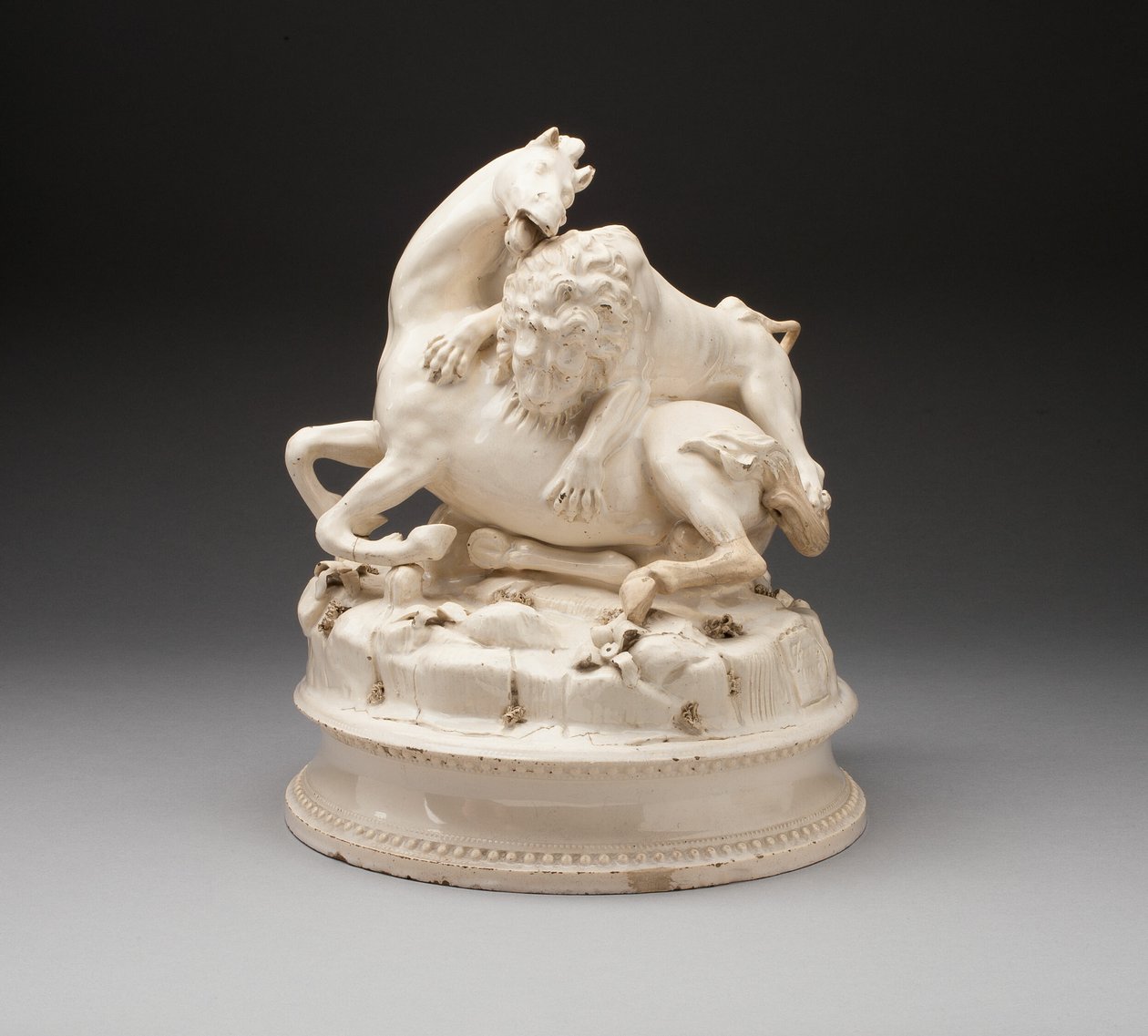 León atacando a caballo de Unknown artist