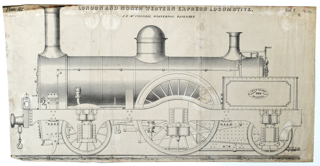 London and North Western Express Locomotora placa 112 de Unknown artist
