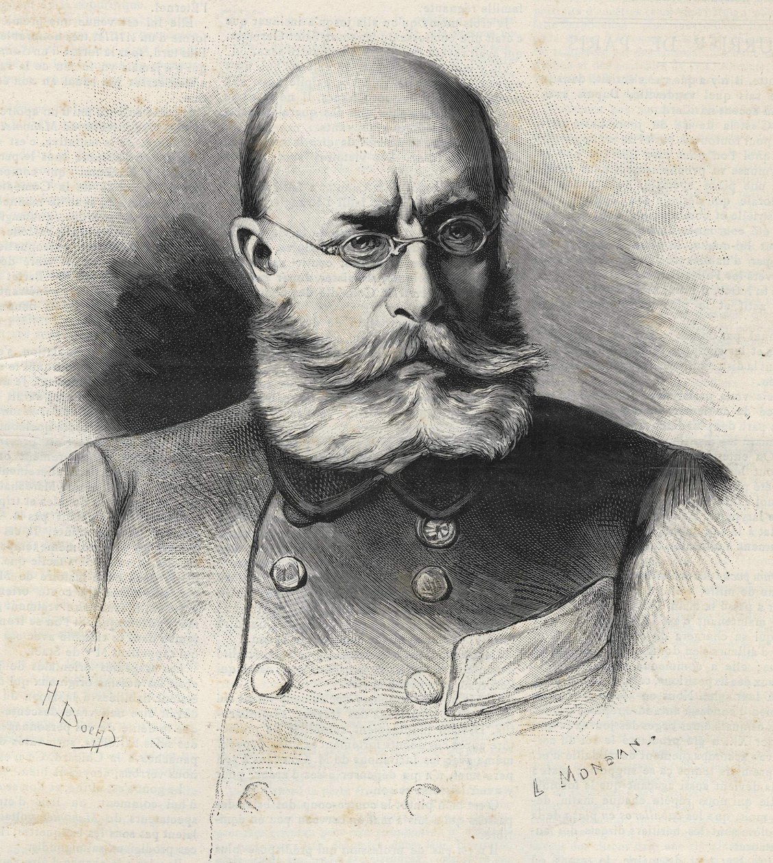 Louis Léon César Faidherbe (1818 - 1889) general y colonizador francés, grabado del siglo XIX. Colección Bianchetti de Unknown artist