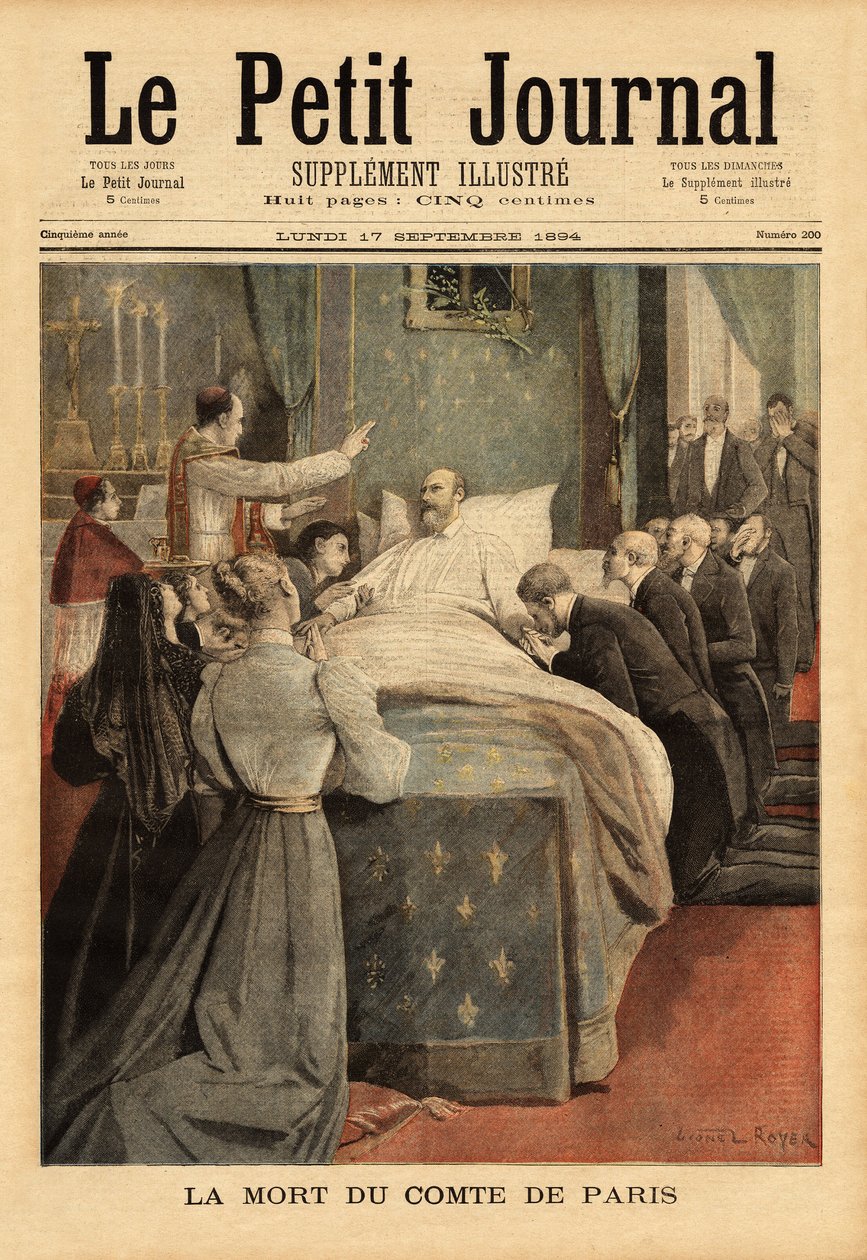 Luis Felipe de Orleans (1838-1894) en su lecho de muerte de Unknown artist