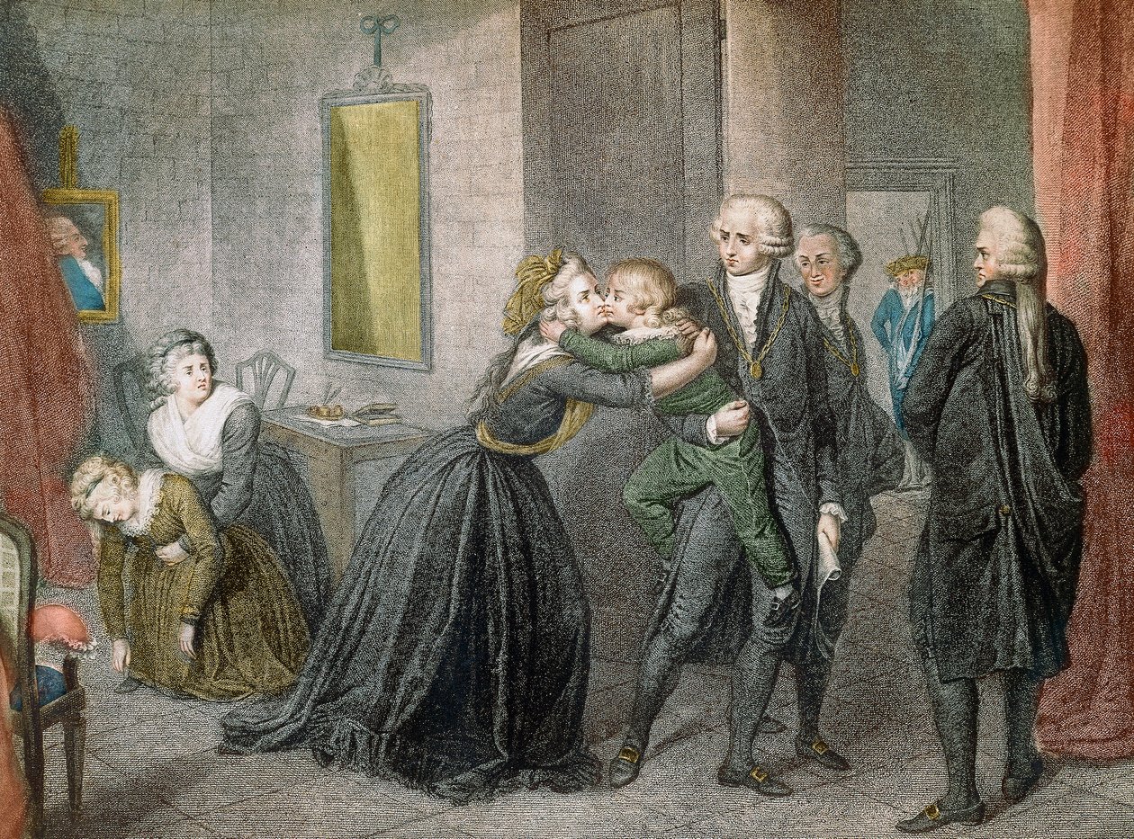 Luis XVII fue separado de su madre María Antonieta el 3 de julio de Unknown artist
