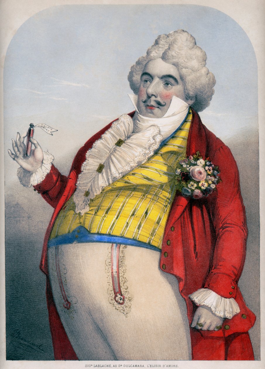 Luigi Lablache, bajo italiano como Dr. Dulcamara en L