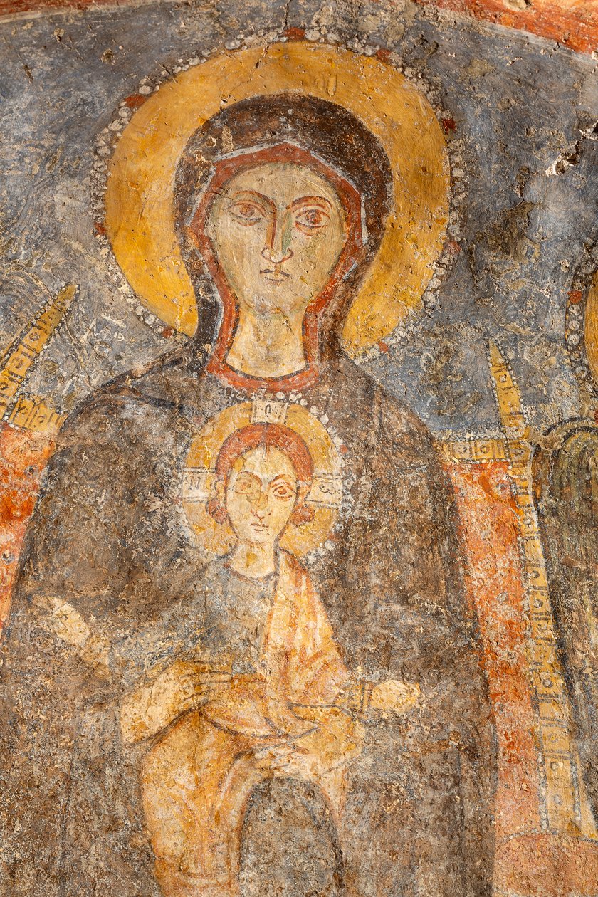 Virgen con el Niño entre los arcángeles, detalle de Unknown artist