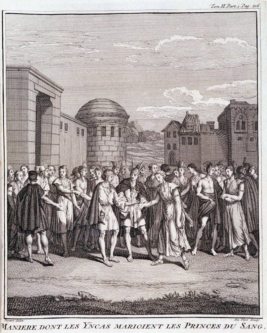 Maine donde los Incas casan a los príncipes de sangre - en “Viaje histórico de América del Sur realizado por orden del rey de España” por Don Georges Juan y Don Antoine de Ulloa, T.II, ed. Jombert, Librería del Rey, París de Unknown artist