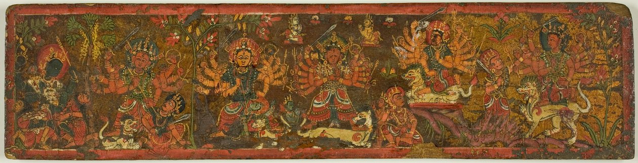 Portada del Manuscrito de la Glorificación de la Gran Diosa (Devimahatmya) de Unknown artist