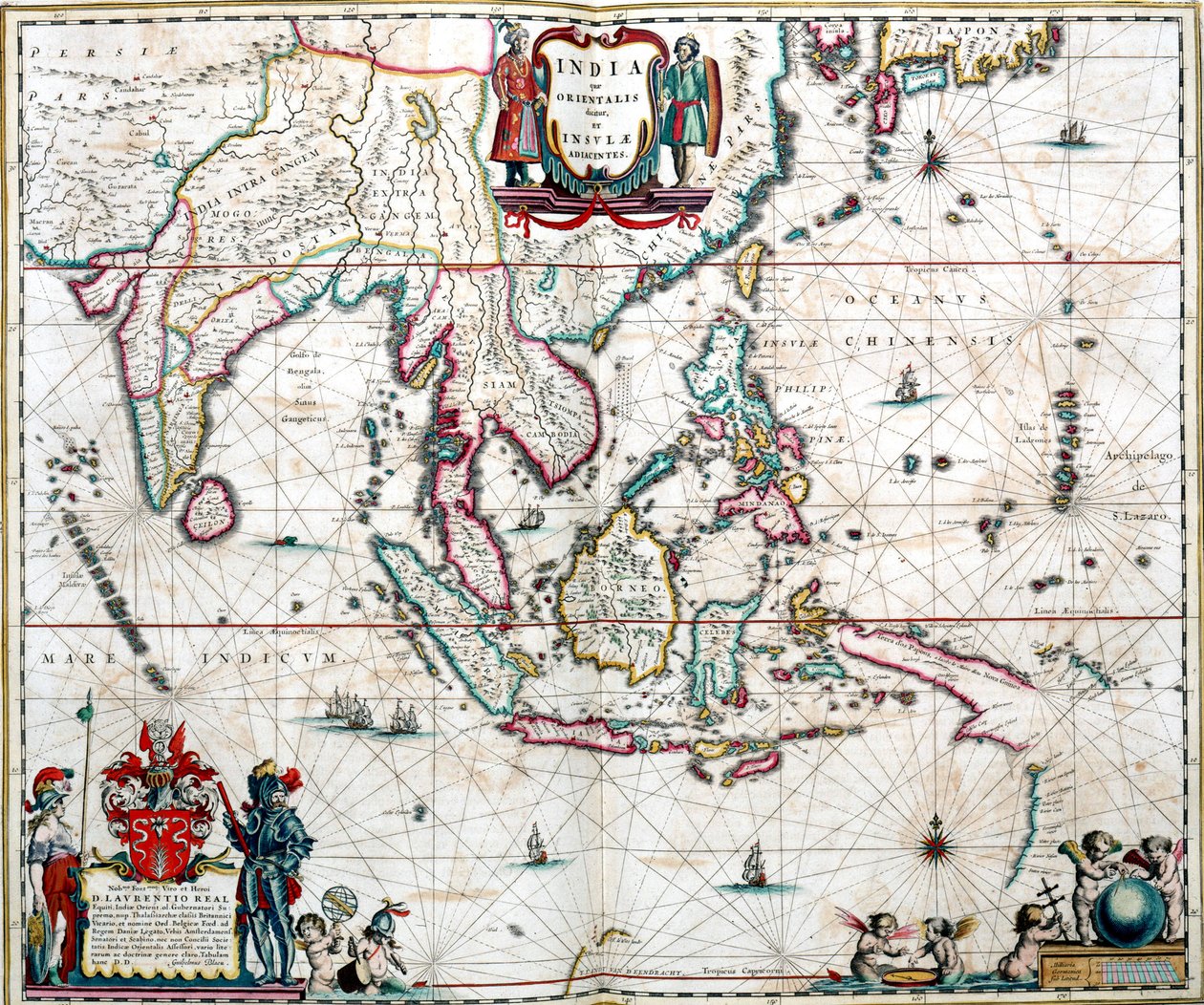 Mapa de Asia del Atlas Blaeu de Unknown artist