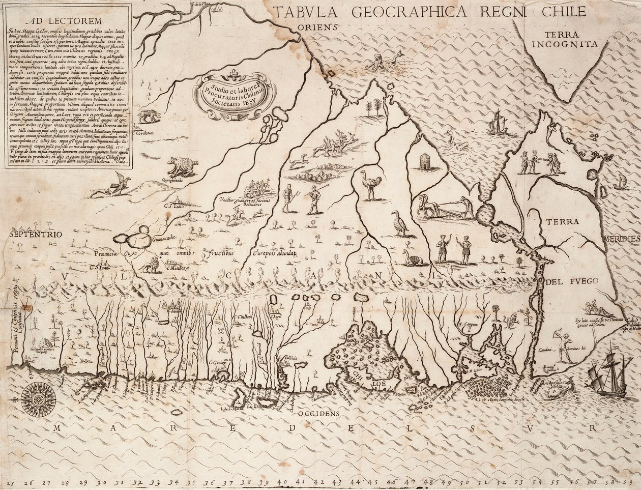 Mapa de Chile elaborado por los jesuitas de Unknown artist