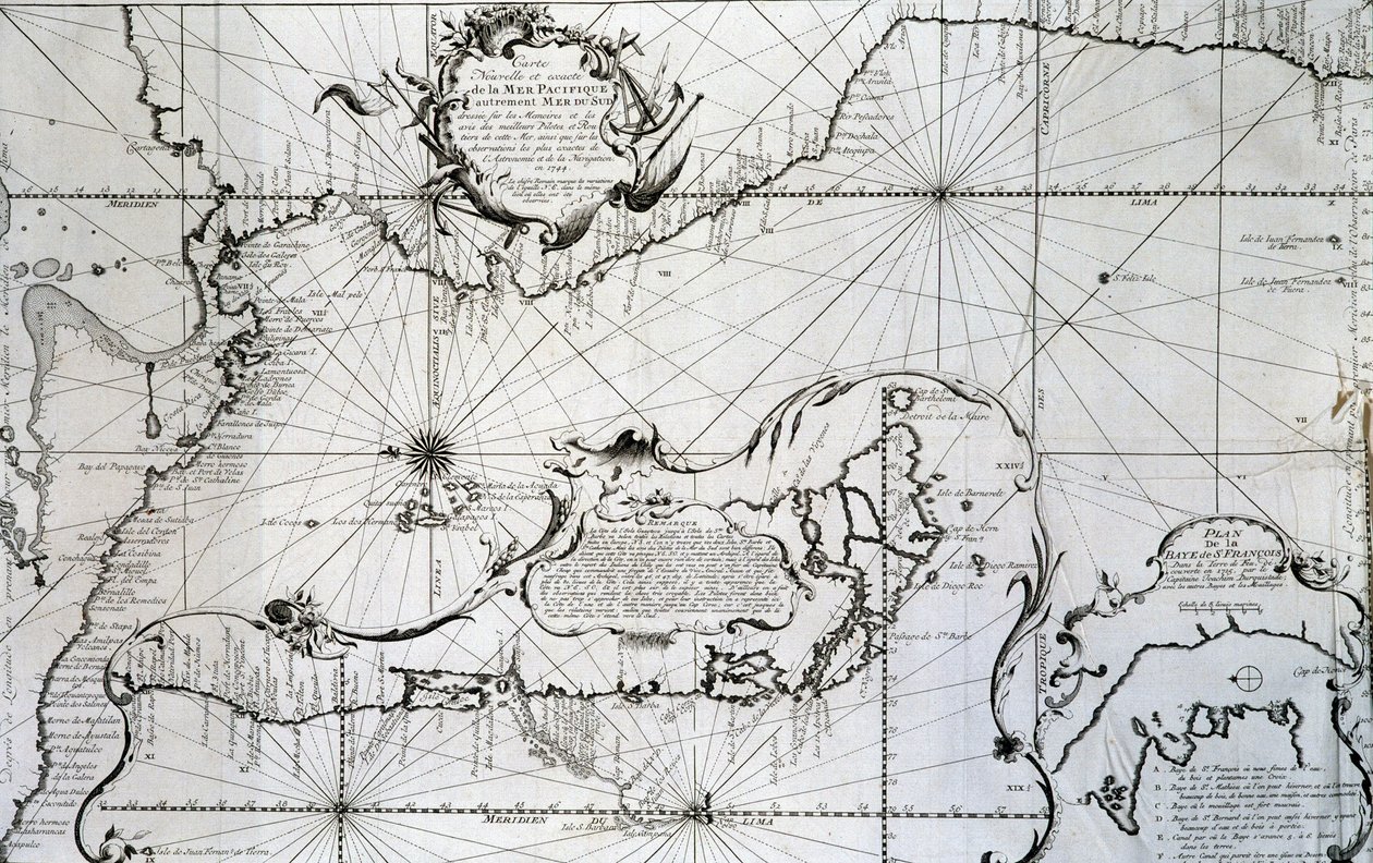 Mapa del Océano Pacífico de Unknown artist