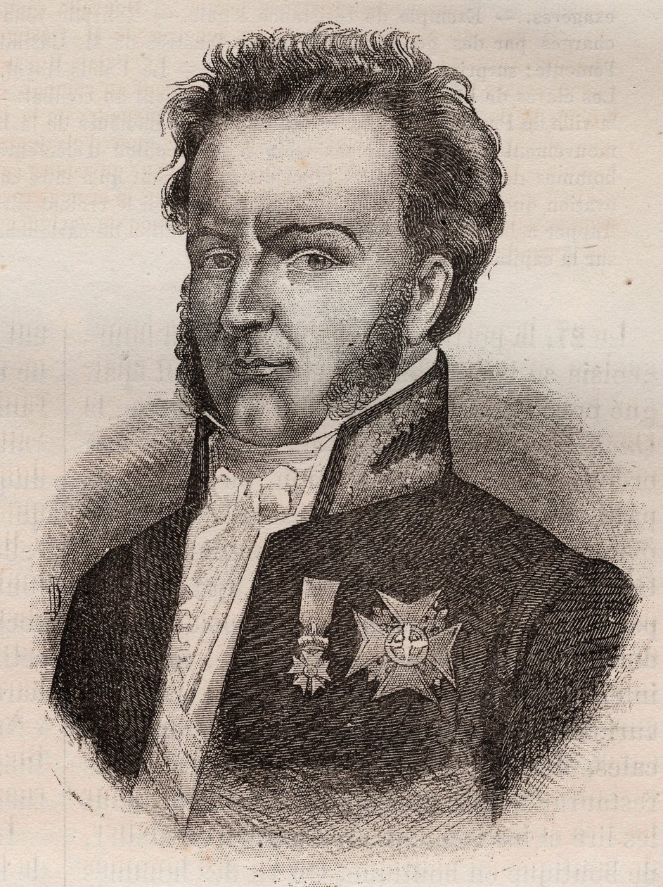 Martial de Guernon-Ranville, magistrado y político francés - 1787 -1866 de Unknown artist