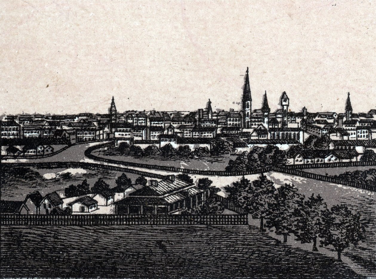 Melbourne, Australia; Vista General. en "El Mundo Ilustrado 168 Vistas" Sin fecha (finales del siglo XIX) de Unknown artist