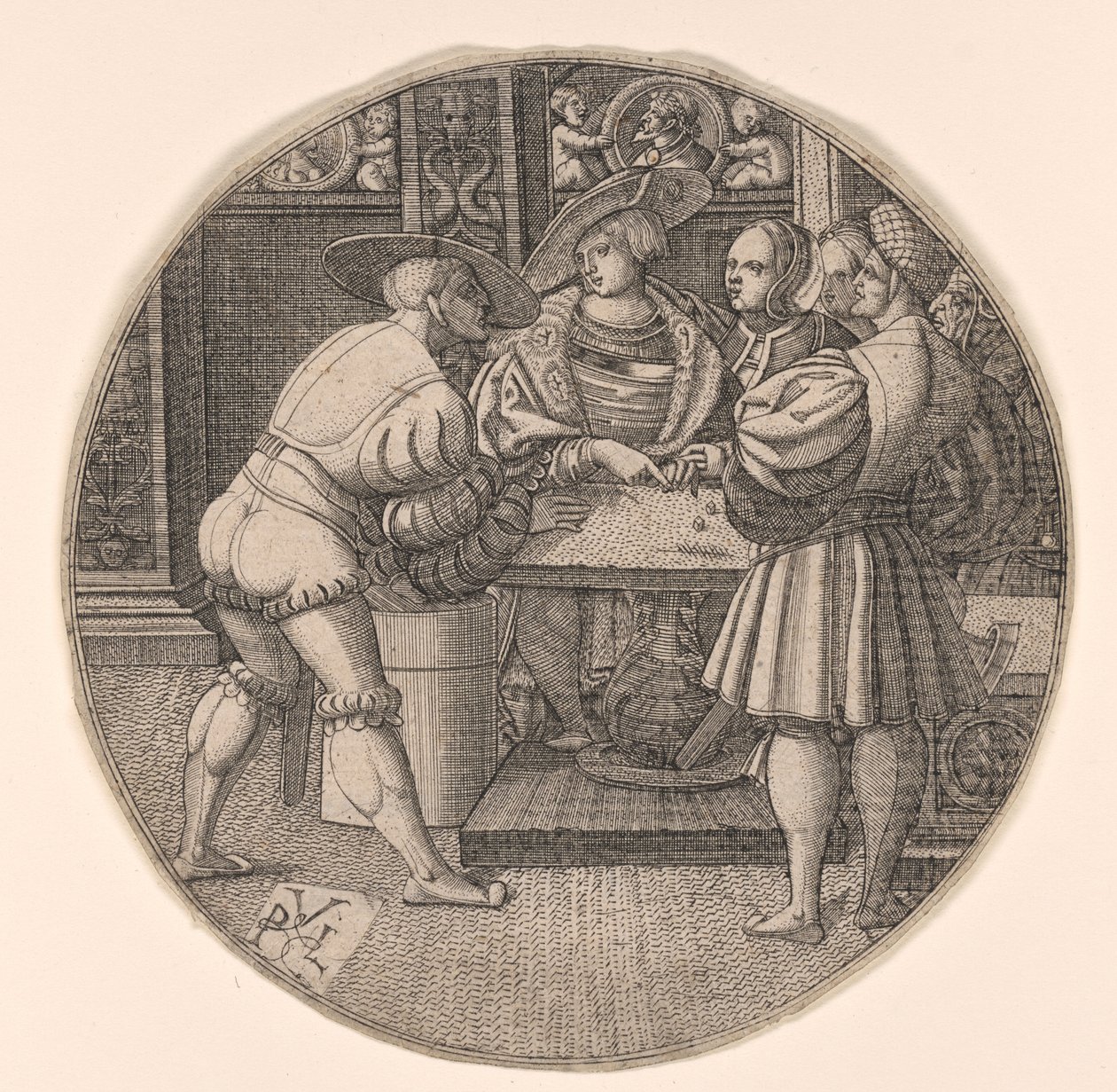 Hombres jugando a los dados de Unknown artist